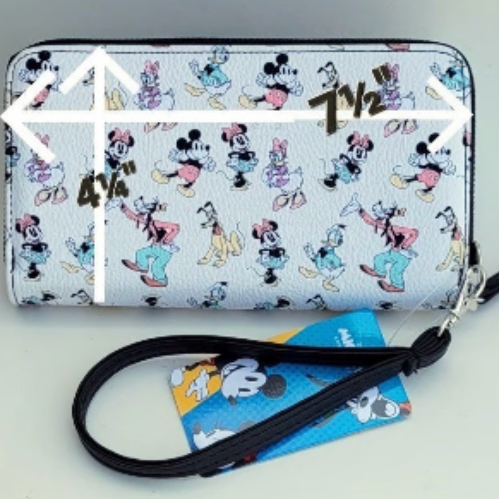 Limited Edition * DISNEY Wallet Wristlet * MICKEY Minnie MOUSE Donald DAISY Duck - Picture 3 of 7